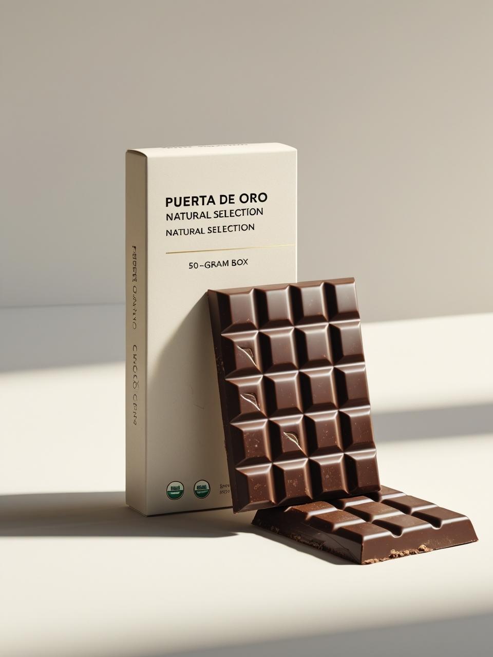 CHOCCHOCOLATE EN BARRA 100% ECOLÓGICO – PUERTA DE ORO SELECCIÓN NATURAL (50 GRAMOS)