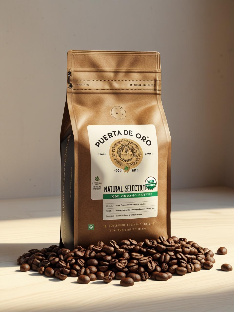 CAFÉ 100% ECOLÓGICO – PUERTA DE ORO SELECCIÓN NATURAL (250 GRAMOS)